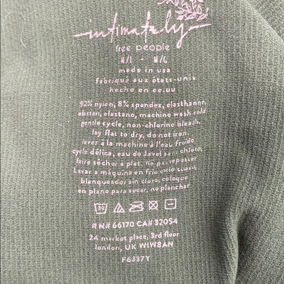 3/$20 Free People high neck green snap leotard M/L - Picture 3 of 3